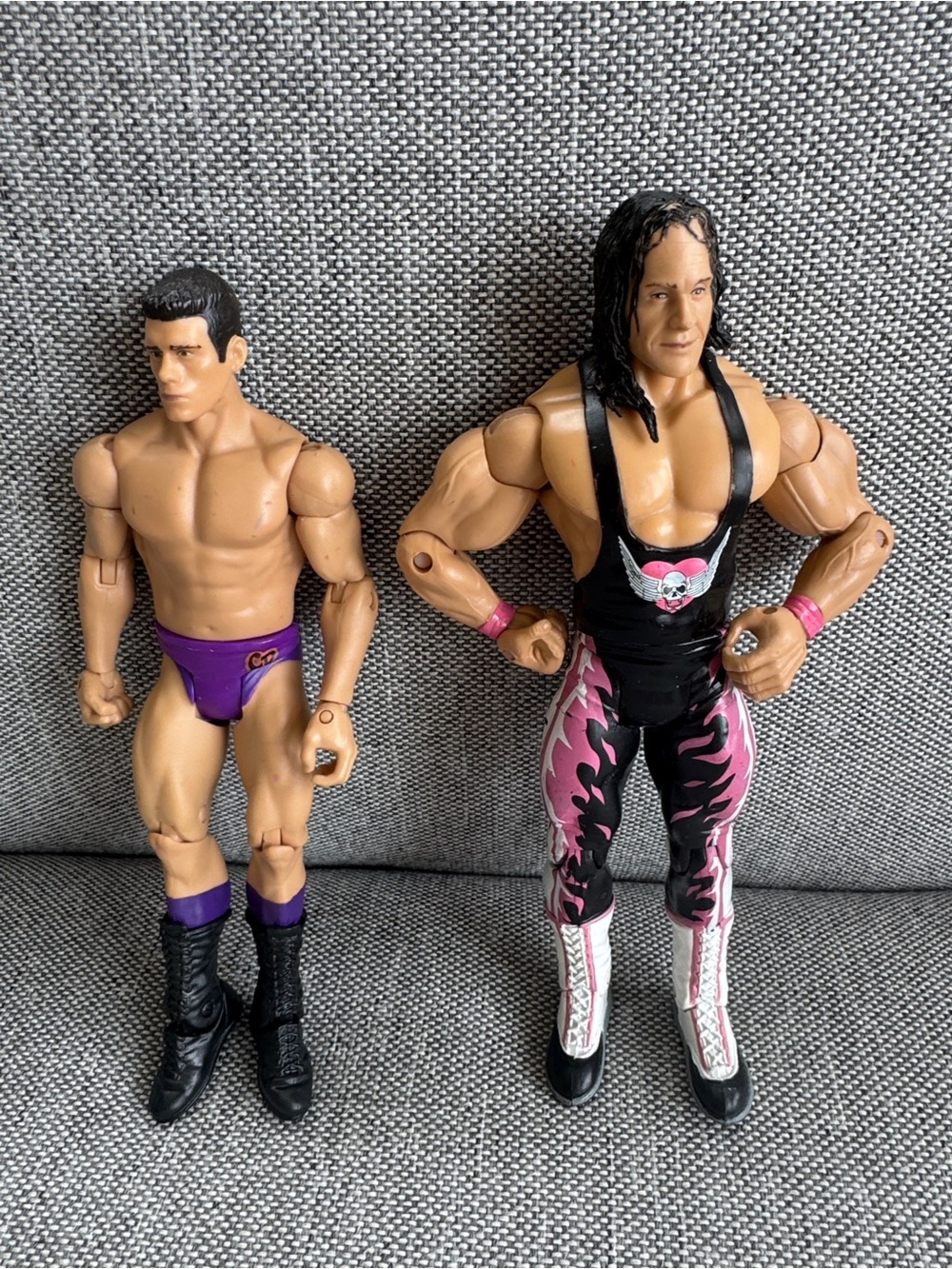 Vintage WWE Figures Lot -Bret Hitman Hart & Randy Orton Jakks Pacific  & Mattel